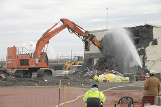 CH2M Hill workers demolished a contaminated laboratory at the Hanford nuclear reservation last year.