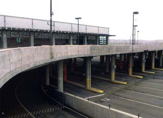 Concrete was used to build the Bremerton Transportation Center because it is resistant to the harsh environment created by the adjoining saltwater. Photo courtesy of Cary Kopczynski & Co.