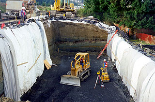 A frozen ground barrier