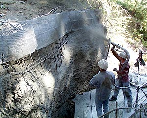 Shotcrete wall
