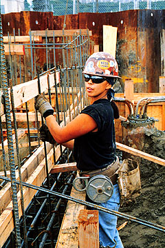 Female steelworker